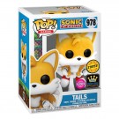 Sonic The Hedgehog POP! Games Tails(Flying) Vinyl Figure 978 - Mulighet for chase flocked thumbnail