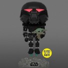Star Wars: The Mandalorian Dark Trooper Grogu - Glow in dark Pop! Vinyl - EE Excl. 488 thumbnail