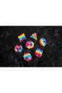 FanRoll Sharp Edge Silicone Dice Set Rainbow (7) thumbnail