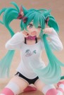 Hatsune Miku Cat Ear T-Shirt Ver. Desktop Cute PVC Figur 13 cm thumbnail