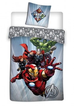 Avengers dynetrekk grå 140cm x 200cm - Microfiber