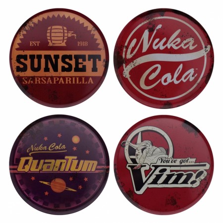 Fallout Coaster 4-Pack Metal Drinks