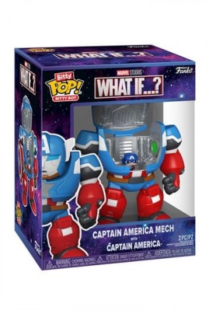 Marvel Bitty POP! Bots Figure WI- CA Mech w/Cap 11,7 cm - Forventet Februar
