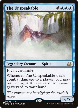 The Unspeakable 13/65 List card - Rare