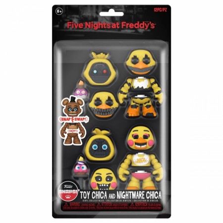 FNAF Nightmare Chica and Toy Chica Snap Mini-Figure 2-Pack