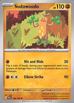 Paldea Evolved 109/193 Sudowoodo - Reverse Holo