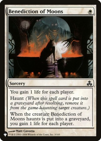 Benediction of Moons 3/165 List Card 