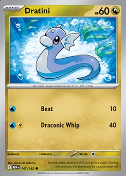 Scarlet & Violet 151 147/165 Dratini  - Reverse Holo