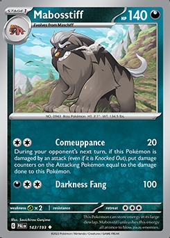 Paldea Evolved 143/193 Mabosstiff - Reverse Holo