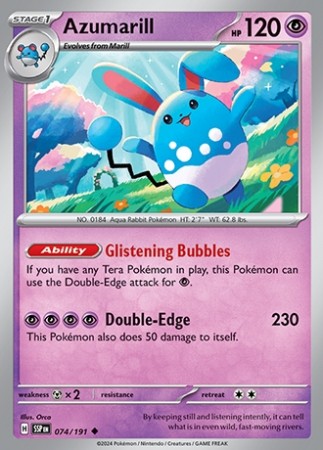 Surging Sparks 74/191 Azumarril - Reverse Holo