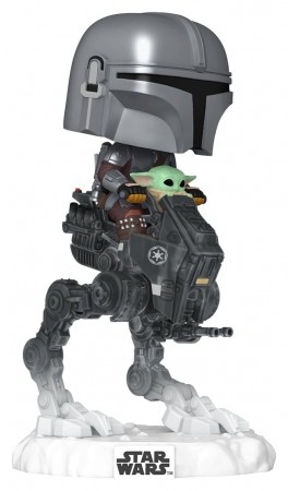 Star Wars POP! Rides Deluxe Vinyl Figure The Mandalorian with Grogu in Imperial Remnant AT-RT 9 cm 837