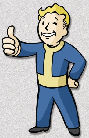 Fallout Vault Boy Die-Cut Metal Sign