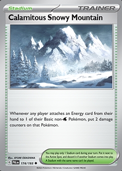 Paldea Evolved 174/193 Calamitous Snowy Mountain - Reverse Holo
