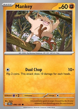 Surging Sparks 98/191 Mankey - Reverse Holo