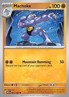 Scarlet & Violet 151 67/165 Machoke  - Reverse Holo