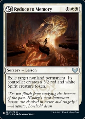 Reduce to Memory 25/275 List Card