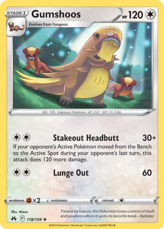 Crown Zenith 118/159 Gumshoos