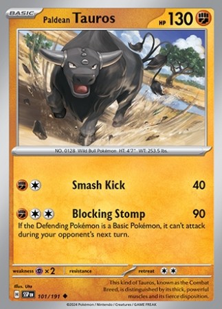 Surging Sparks 101/191 Paldean Tauros - Reverse Holo