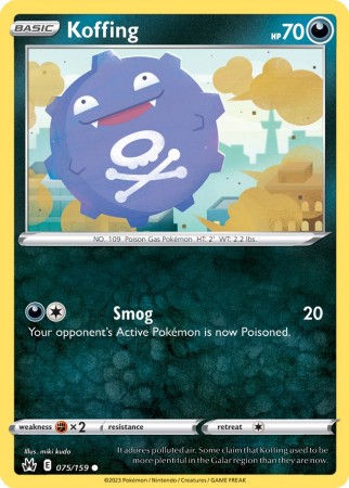 Crown Zenith 75/159 Koffing - Reverse Holo