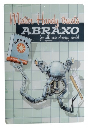 Fallout Mr. Handy Metallskilt