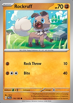 Paldea Evolved 116/193 Rockruff - Reverse Holo