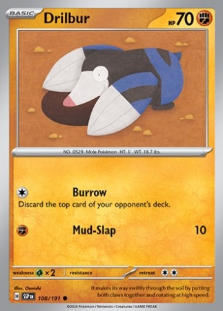 Surging Sparks 108/191 Drilbur - Reverse Holo