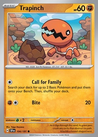Surging Sparks 104/191 Trapinch - Reverse Holo