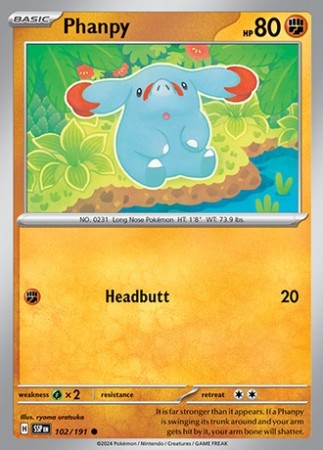 Surging Sparks 102/191 Phanpy - Reverse Holo