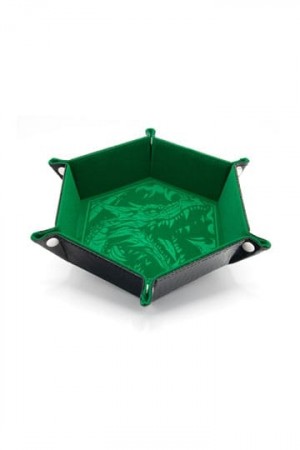 CritStones Folding Dice Tray Dragon Skin Edition Green - Forventet Februar