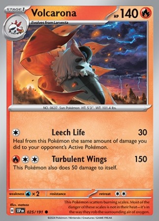 Surging Sparks 25/191 Volcarona - Reverse Holo