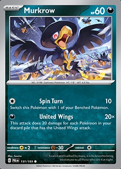 Paldea Evolved 131/193 Murkrow - Reverse Holo