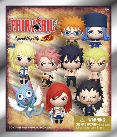 Fairy Tail 3D Foam Bag Clips Serie 1