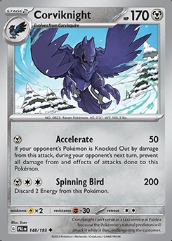 Paldea Evolved 148/193 Corviknight - Reverse Holo