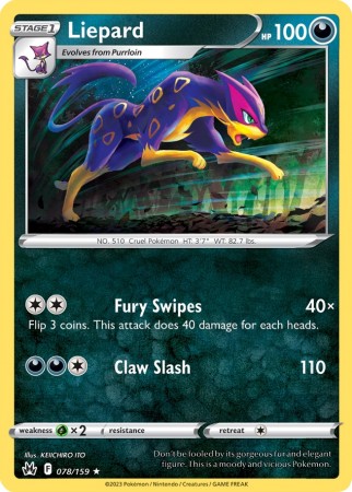 Crown Zenith 78/159 Liepard - Reverse Holo