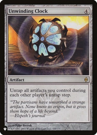 Unwinding Clock 164/175 List Card