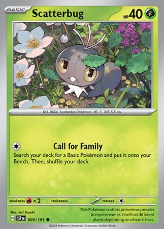 Surging Sparks 5/191 Scatterbug - Reverse Holo