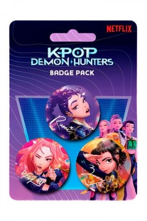 KPop Demon Hunters Pin-Back Buttons 3-Pack