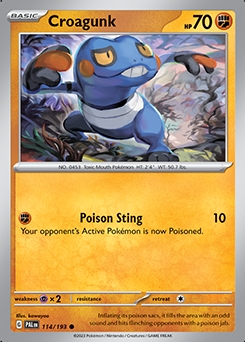 Paldea Evolved 114/193 Croagunk - Reverse Holo