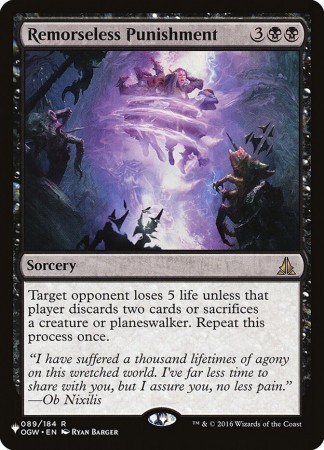 Remorseless Punishment 89/184 List Card - Rare