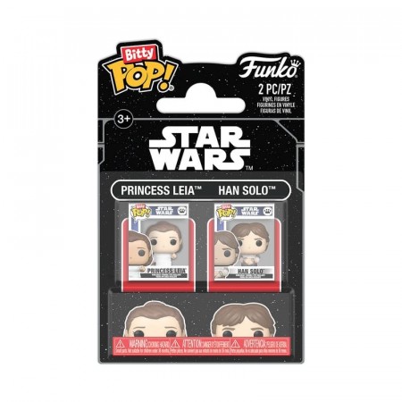 The Empire Strikes Back Bitty POP! Vinyl Figure 2-Pack Leia and Han Solo 2,5 cm - Forventet Oktober