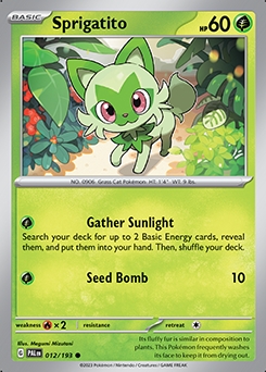 Paldea Evolved 12/193 Sprigatito - Reverse Holo