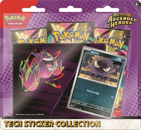 Max 2 pr pers. Pokemon Ascended Heroes Tech Sticker - Gastly