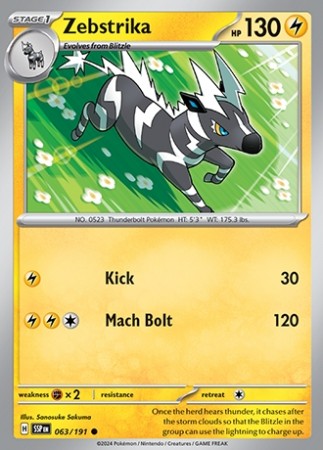Surging Sparks 63/191 Zebstrika - Reverse Holo