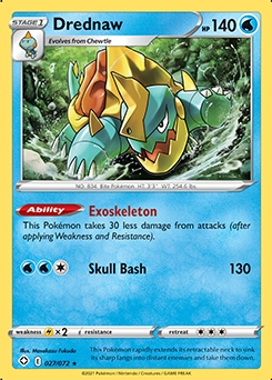 Shining fates 27/72 Drednaw - Rare