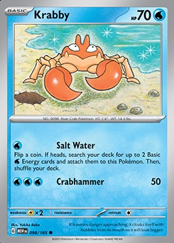 Scarlet & Violet 151 98/165 Krabby  - Reverse Holo