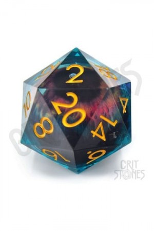 CritStones Liquid Core Dice D20 Eye of the Oracle 5 cm