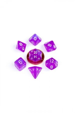 FanRoll Mini Dice Set Stardust Purple (7)