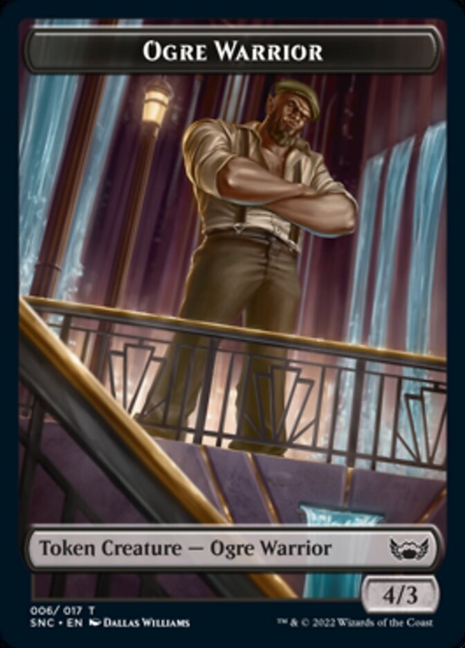 Token Creature — Ogre Warrior and Citizen. Double faced card foiled