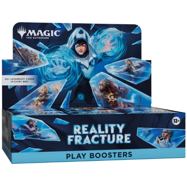 Utforsk Reality Fracture med et helt Play Booster Display! Boksen inneholder 30 boostere med 14 kort i hver, perfekt for både boosteråpning, deckbygging og Limited-spill.