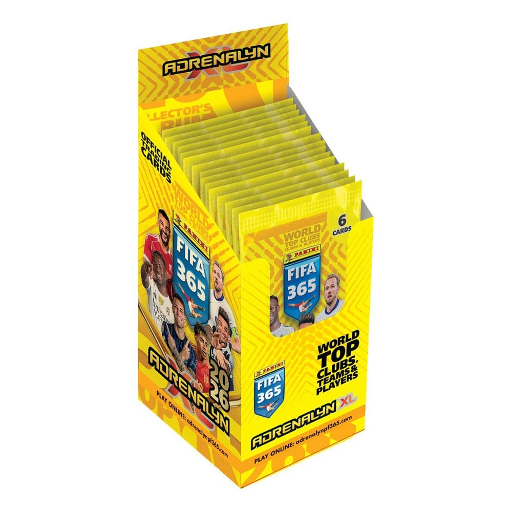 Åpne en pakke og bygg fotballsamlingen! Hver FIFA 365 Adrenalyn XL 2026 Flow Pack fra Panini inneholder 8 samlekort med klubber og spillere fra fotballverdenen.